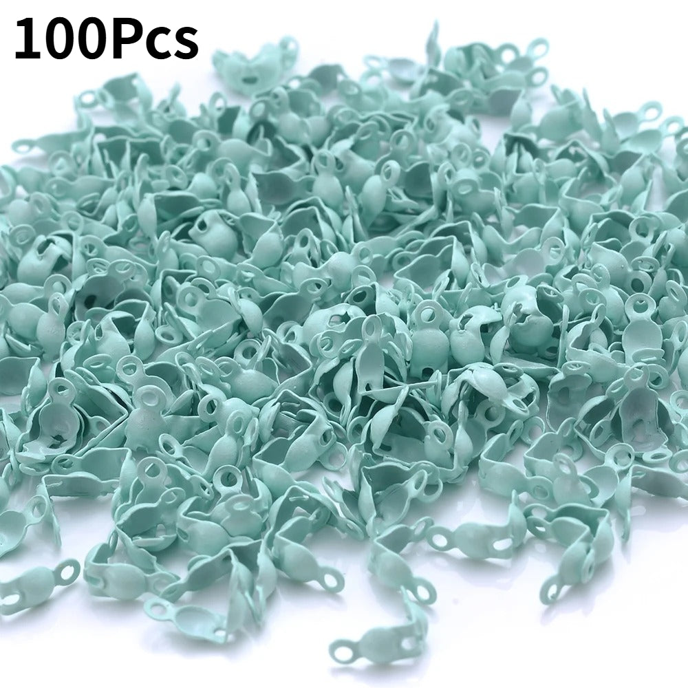 100/200pcs 4x8mm Ball Chain Connector Crimp Beads