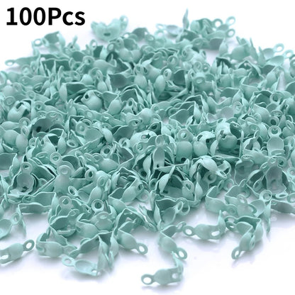 100/200pcs 4x8mm Ball Chain Connector Crimp Beads