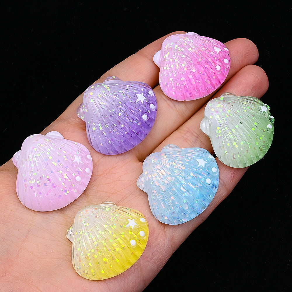 Star Dot Shell Resin Patch Beads