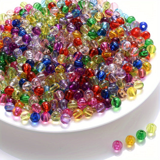200PCS 4mm Mini Transparent Acrylic Spacer Beads