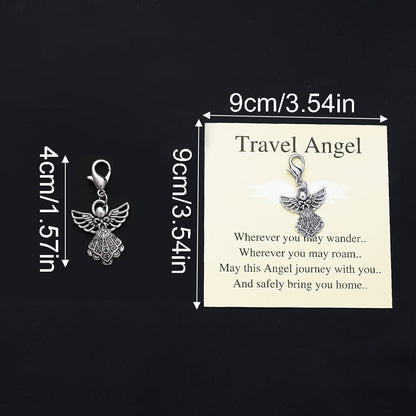 Vintage Angel Feather Keychain Gift Set