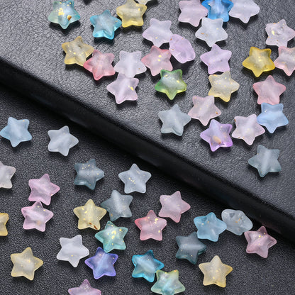 9 mm Gradient Matte Star Acrylic Beads