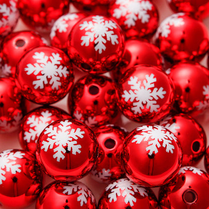 Patterned Round Acrylic Beads