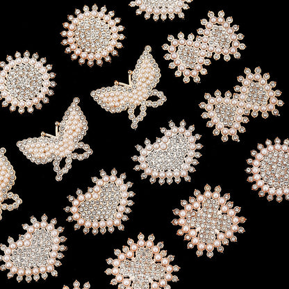 Stylish Acrylic Pearl and Rhinestone Flatback Embellishments