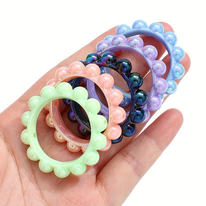 10PCS 42mm Perforated Acrylic Ring Set