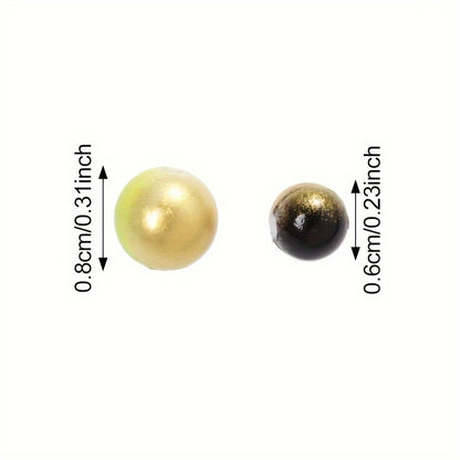 100/200pcs 6/8mm Gradient Acrylic Round Beads