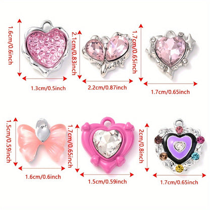 Heart Rhinestone Pendant Set