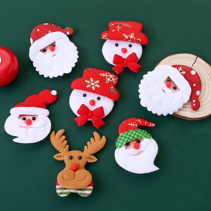 10PCS Christmas Santa Claus & Reindeer Embroidered Patch Set