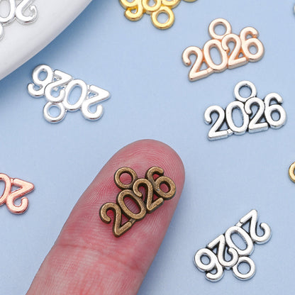 Vintage Number Letter Metal Charms