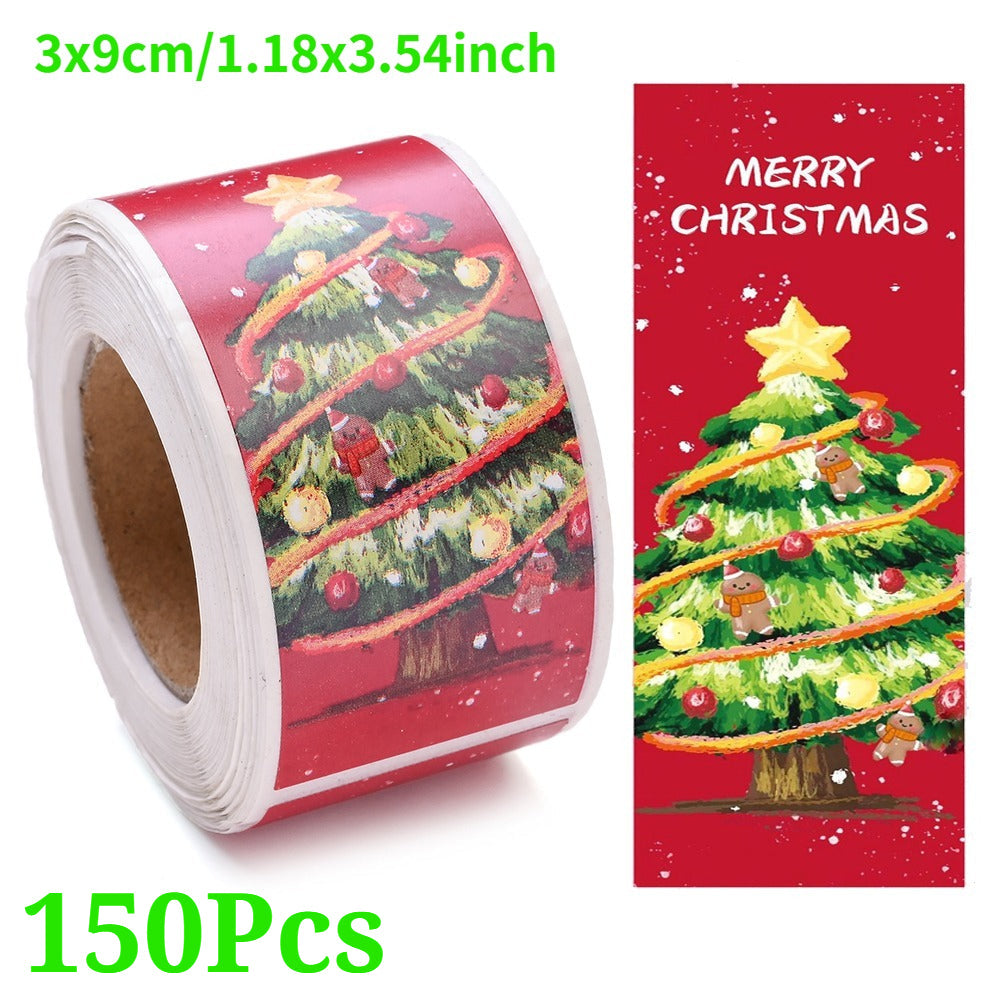 Christmas Pattern Rectangular Stickers