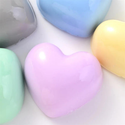 20/40pcs 12x13mm Colorful Heart Adhesive Beads