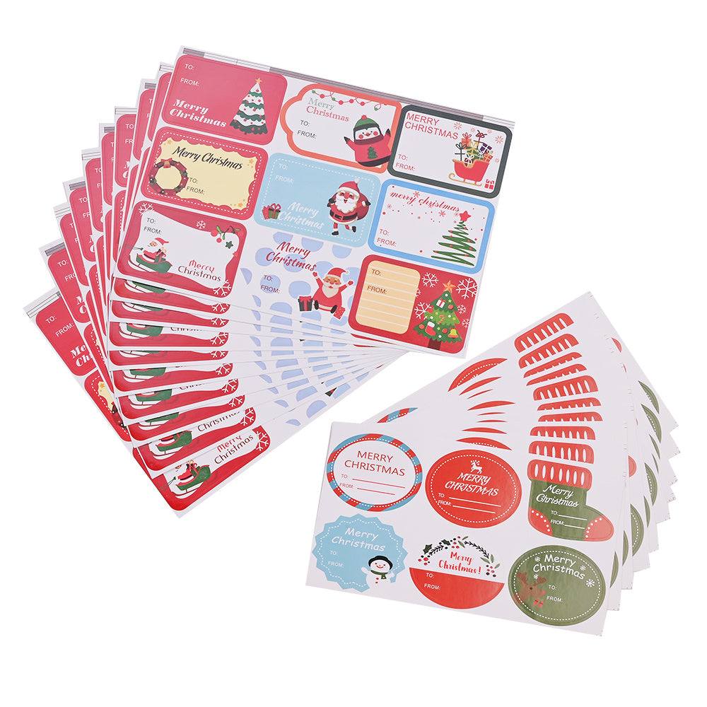 Merry Christmas Rectangular Stickers