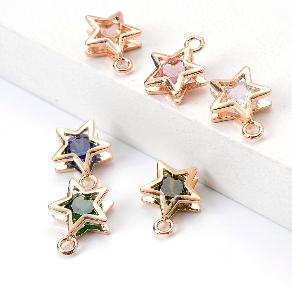 Mixed Color Star Alloy Pendants