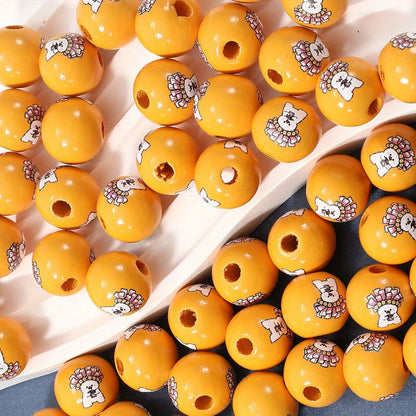 Mixed Round Wooden Beads