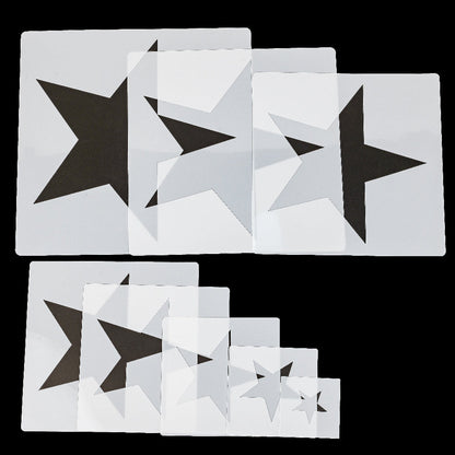 5PCS Multi-Size Star Shape Stencil Template Set