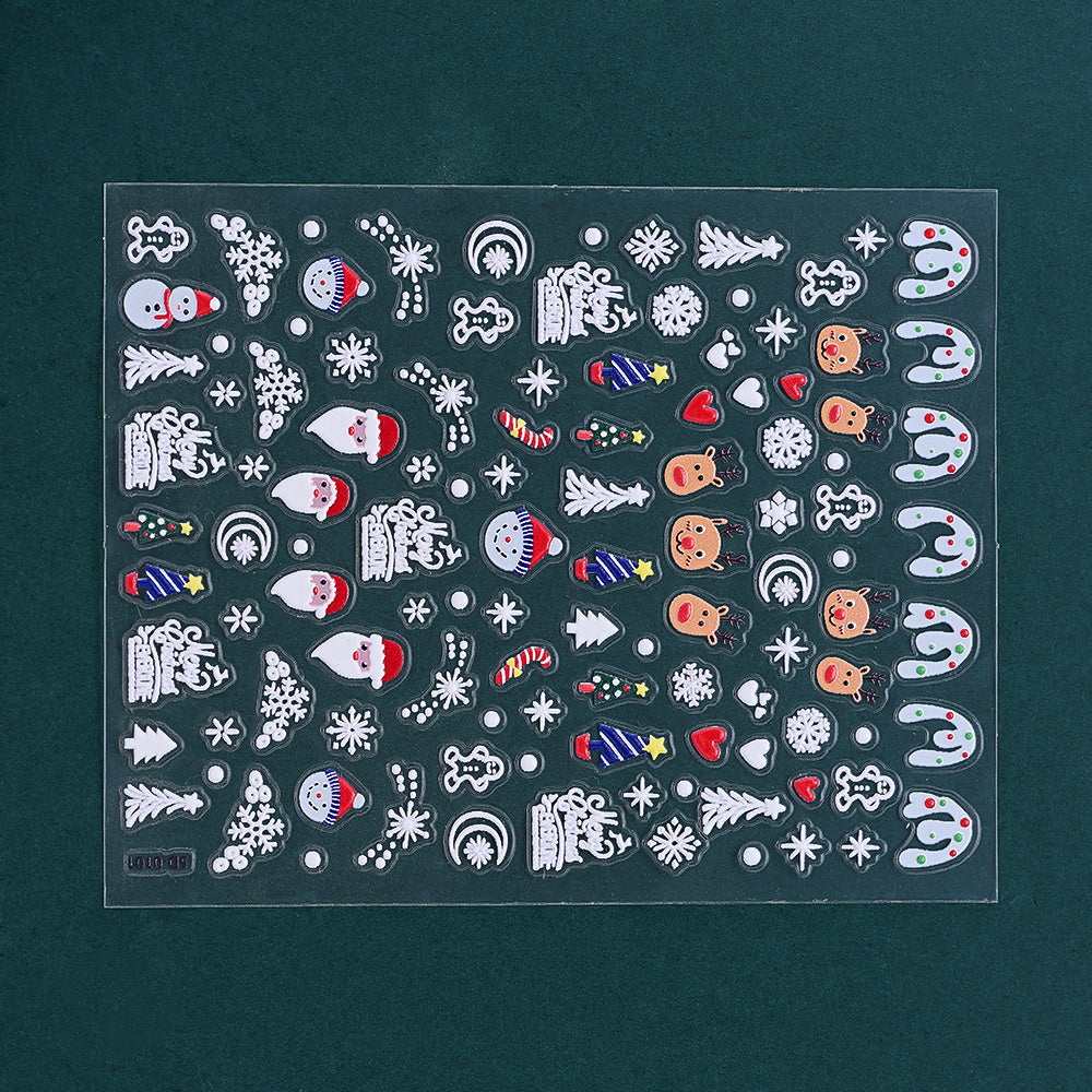 Christmas 5D Relief Nail Art Stickers