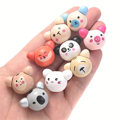 10pcs 20x27mm Animal Shaped Wood Beads