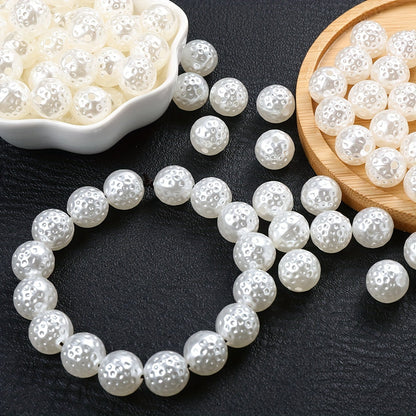 White Round Acrylic Beads
