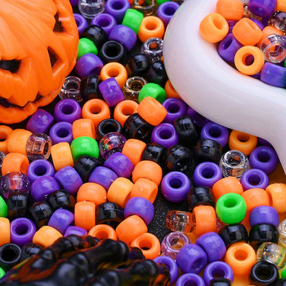 100/200pcs 6x9mm Colorful Pony Acrylic Beads