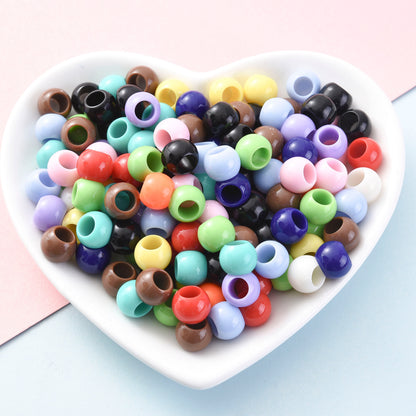 50pcs 9x12mm Colorful Acrylic Large Hole Beads