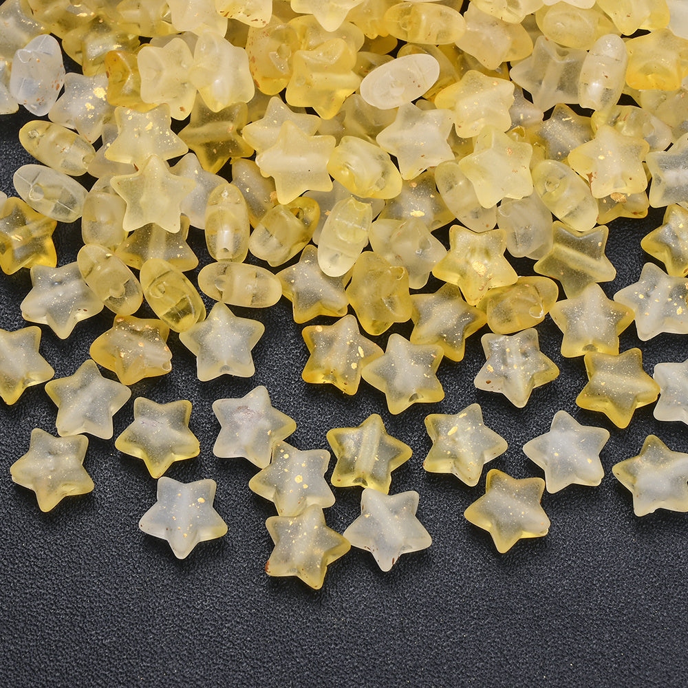 9 mm Gradient Matte Star Acrylic Beads