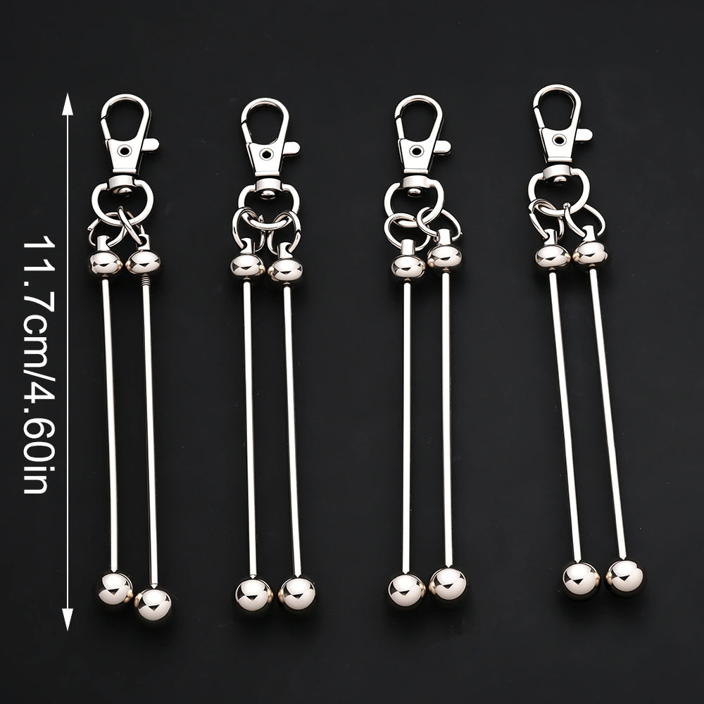 Double Blank Bar Beadable Keychain Set