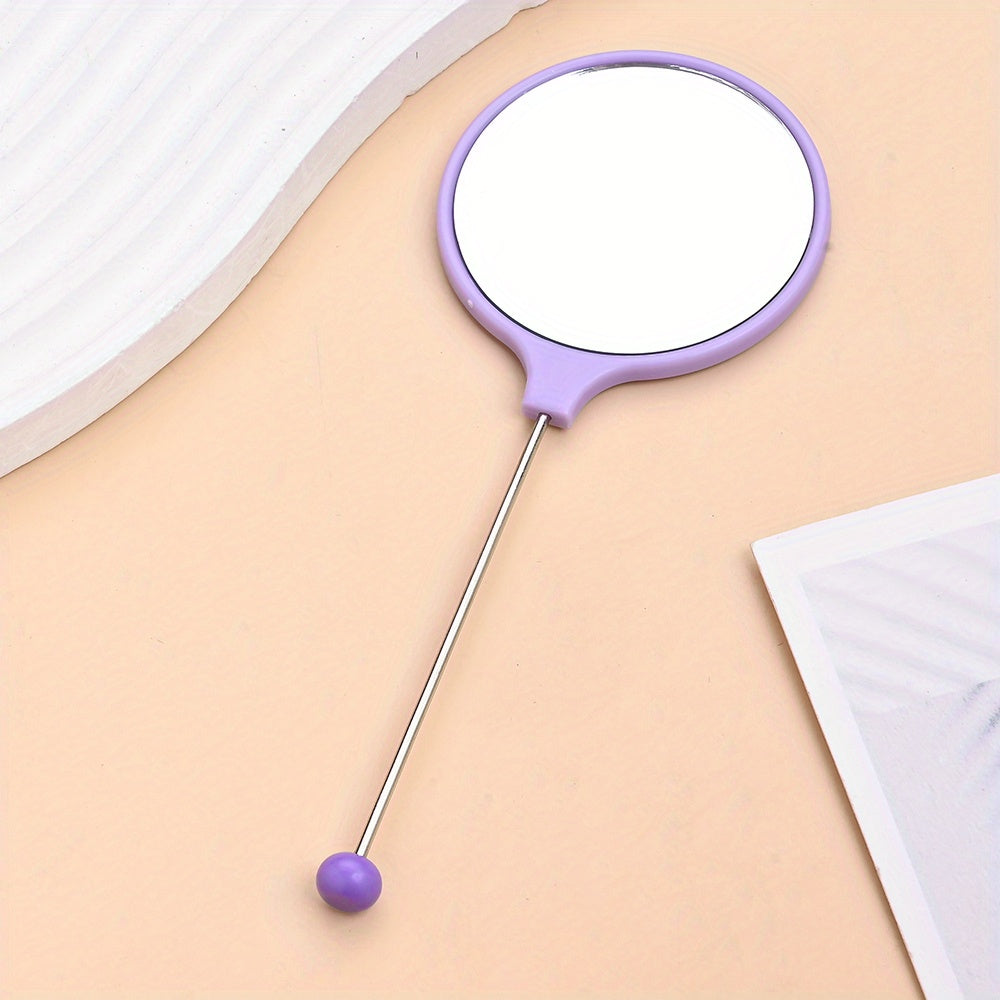 Beaded Handheld Makeup Mirror