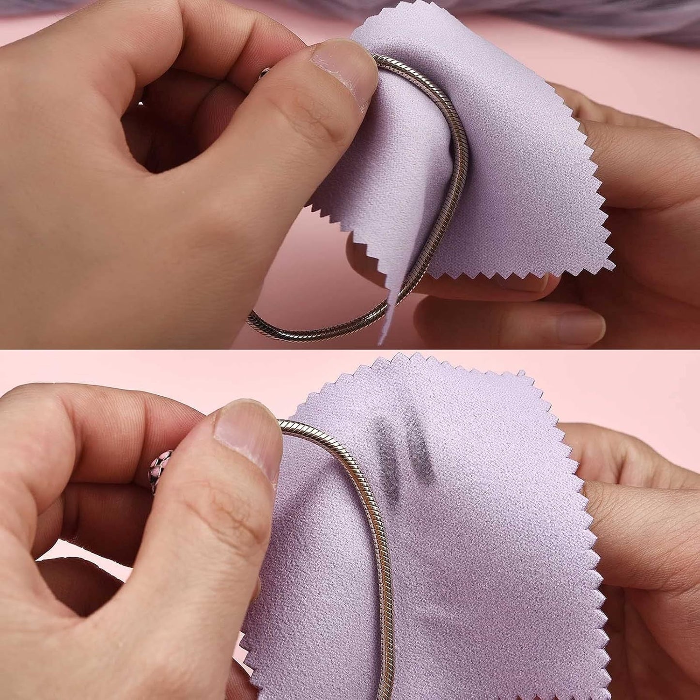 8x8 cm Double-Sided Velvet Jewelry Polishing Cloths