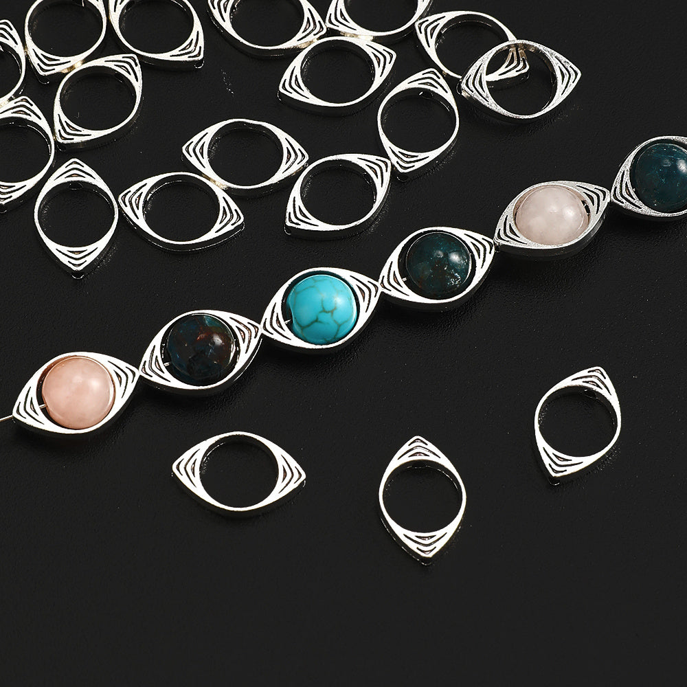 30pcs Alloy Devil's Eye Spacer Beads