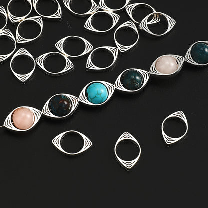 30pcs Alloy Devil's Eye Spacer Beads