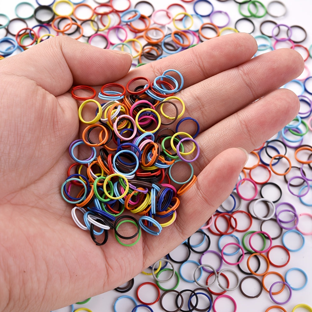 100-Piece 8 mm Alloy Double Open Jump Rings