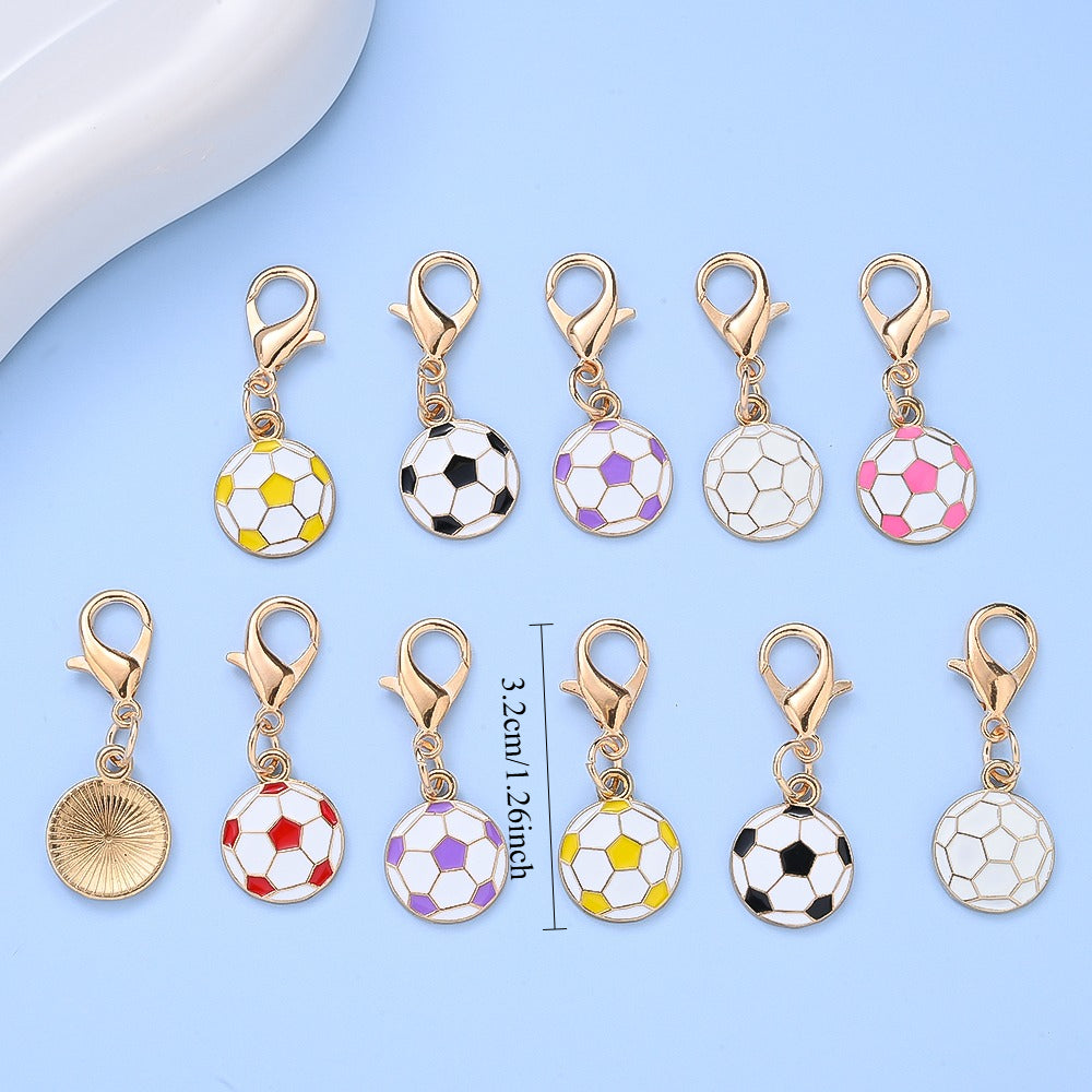 24PCS Random Mix Soccer Mini Keychain Set