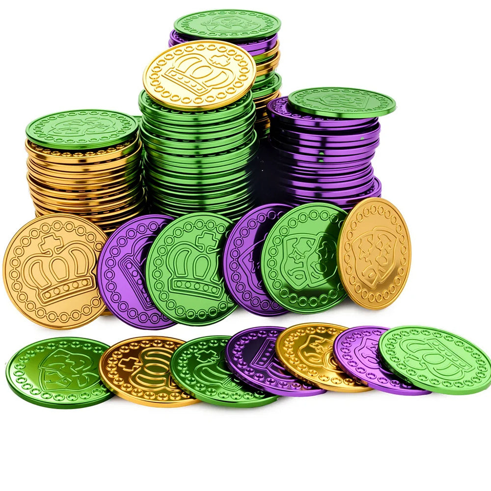 Mardi Gras Plastic Party Coins