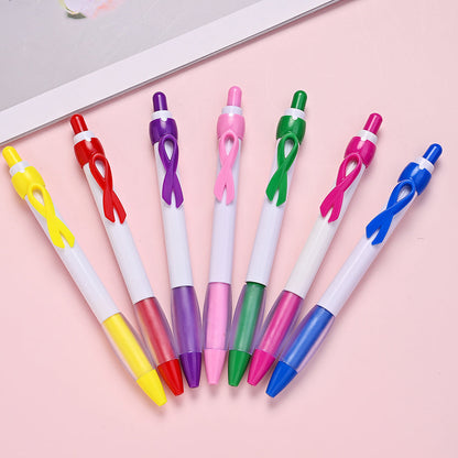 10PCS Pink Ribbon Awareness Ballpoint Pen Set