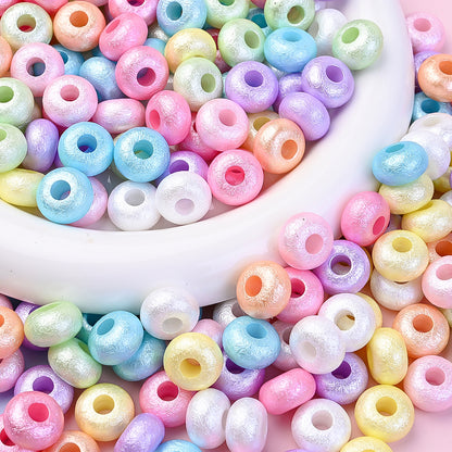 300pcs Large Hole European Acrylic Beads