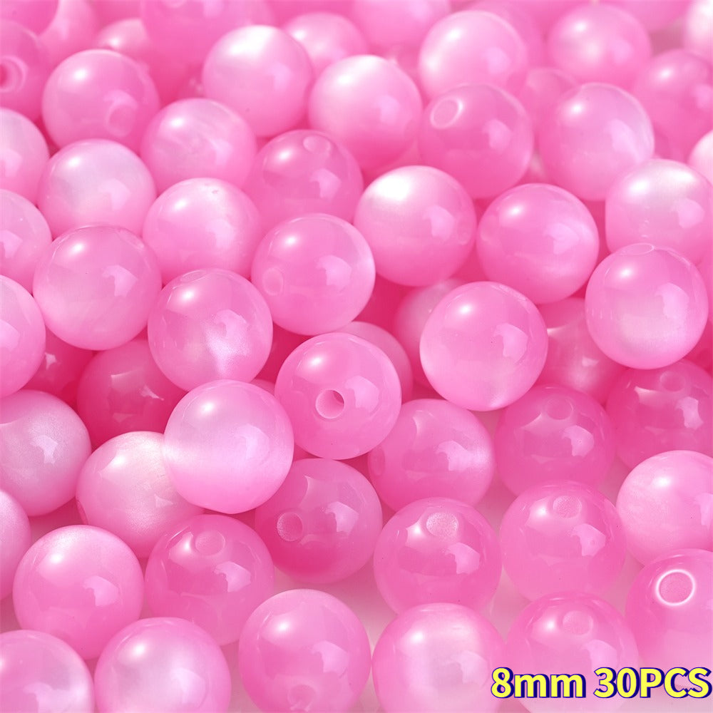 Cat Eye Resin Round Beads