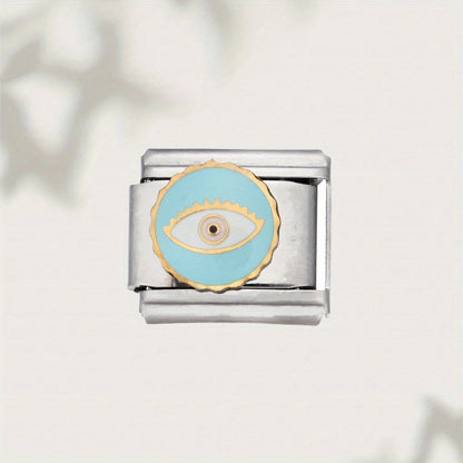 1pc 9mm Stainless Steel Italian Charm Bead