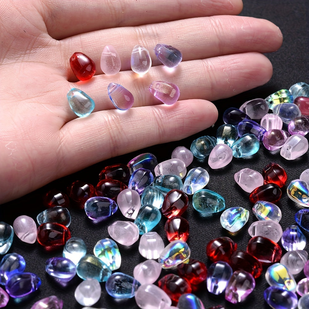 10PCS AB Water Drop Crystal-Style Bead Set