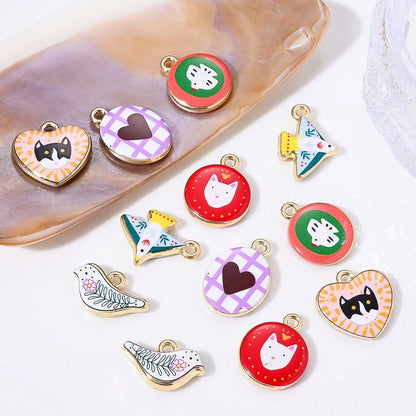 Vintage Enamel Animal and Symbol Charms