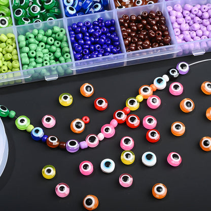 1 Box 24-Grid Evil Eye DIY Jewelry Making Bead Kit