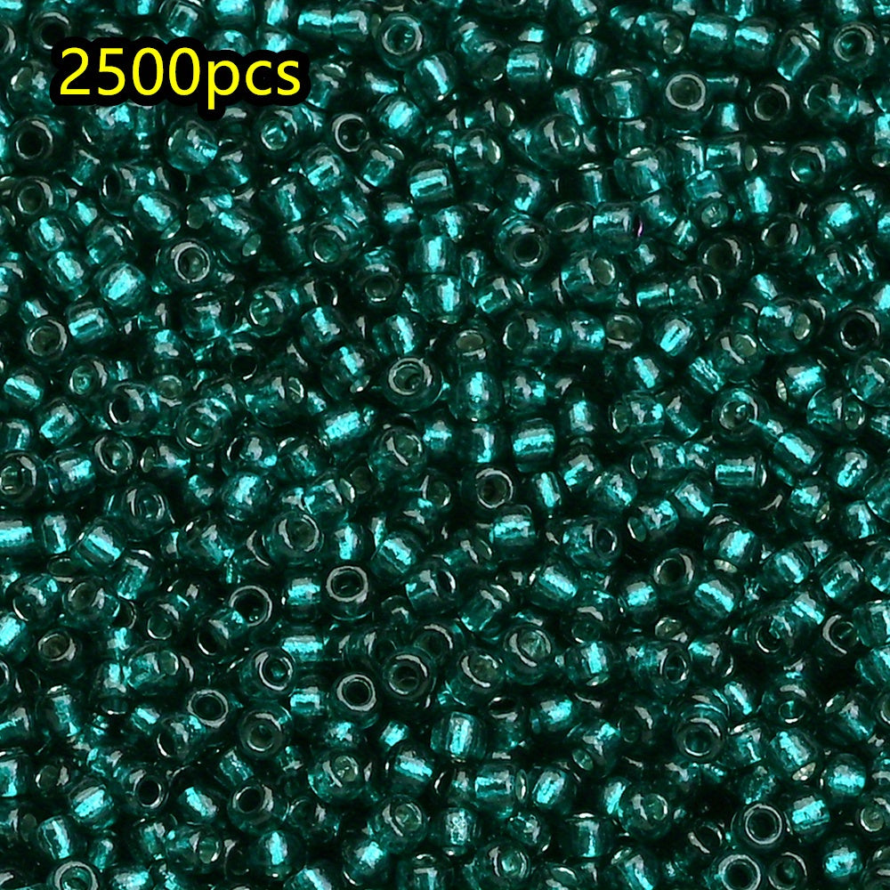 2500pcs/set 1.5mm Shiny Glass Seed Beads