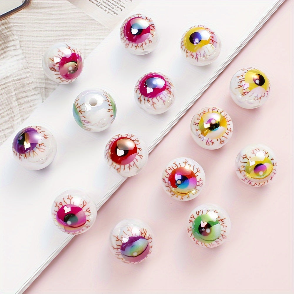 10pcs 16mm Scary Eye Round Beads