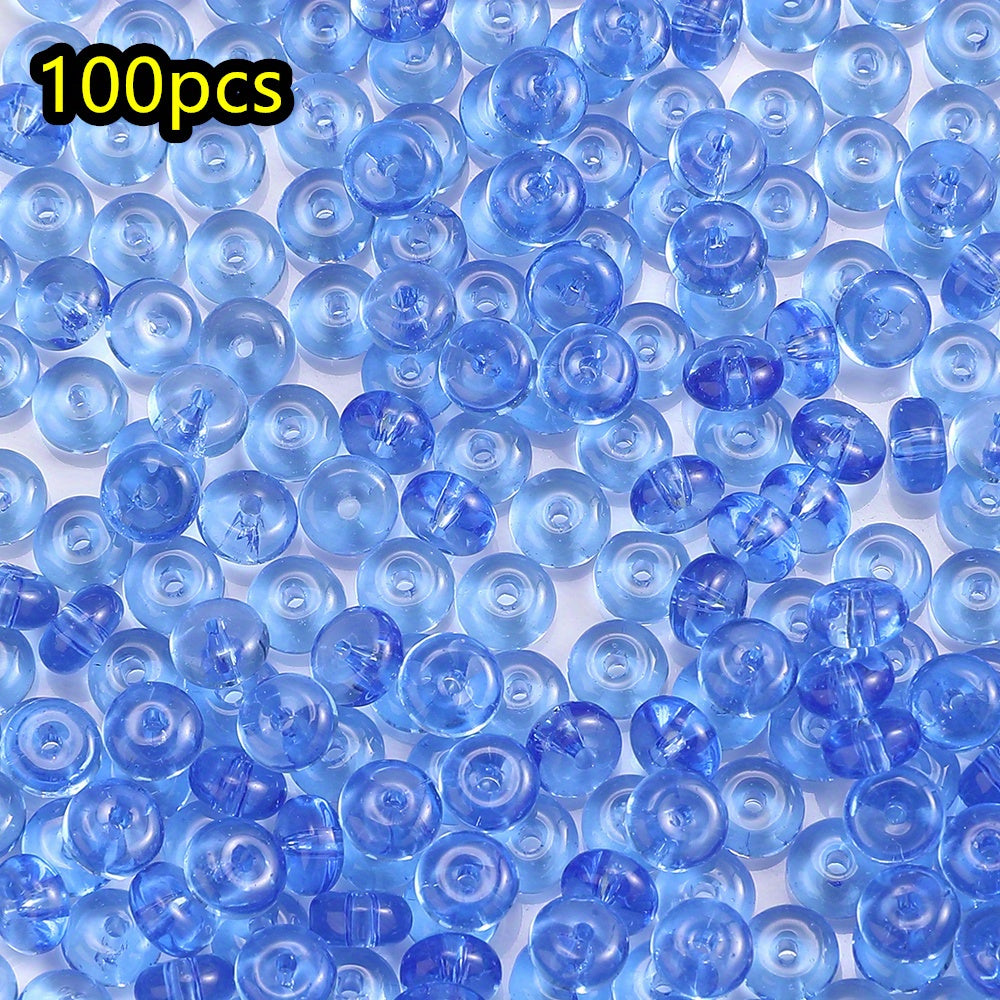 100pcs 3x6mm Multicolor Rondelle Glass Beads