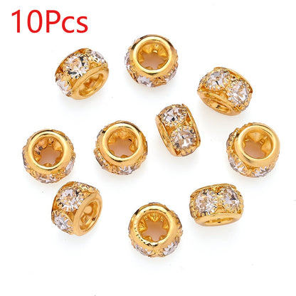 Retro Large Hole Barrel Beads