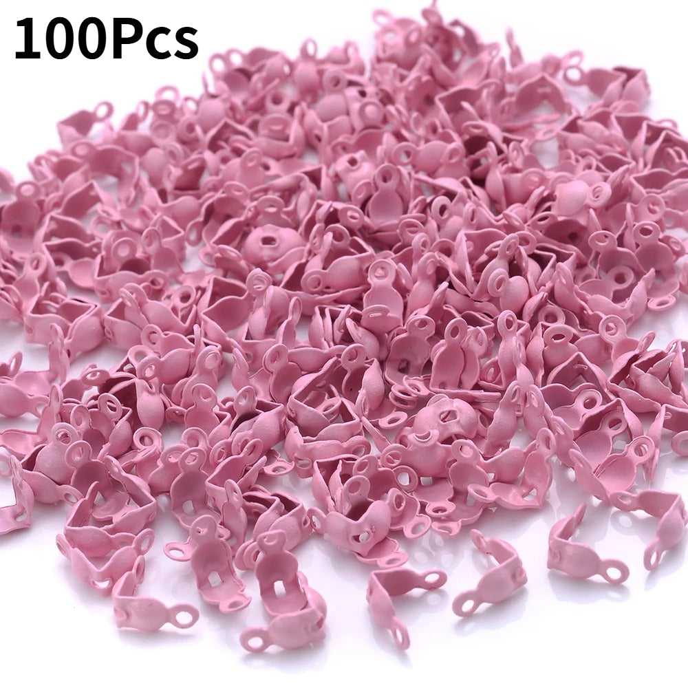 100/200pcs 4x8mm Ball Chain Connector Crimp Beads