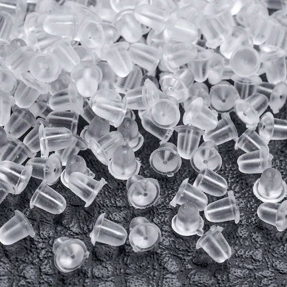 100PCS Soft Silicone Earring Back Set