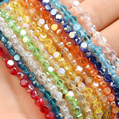Multicolor AB Faceted Glass Beads