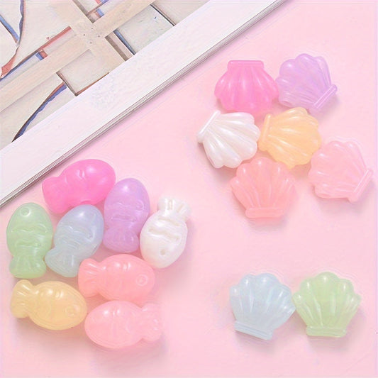Ocean Style Colored Acrylic Beads