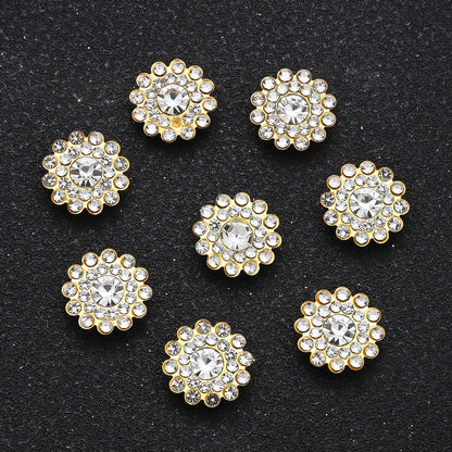 50pcs 13.8mm Crystal Claw Rhinestone Flatback Cabochons