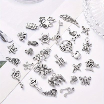 150 g Mixed Silver Charms Set